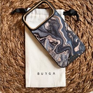 Enchanted Mirror - Marble iPhone 17 Pro Max Case - Elite Dark (MagSafe) / Gold